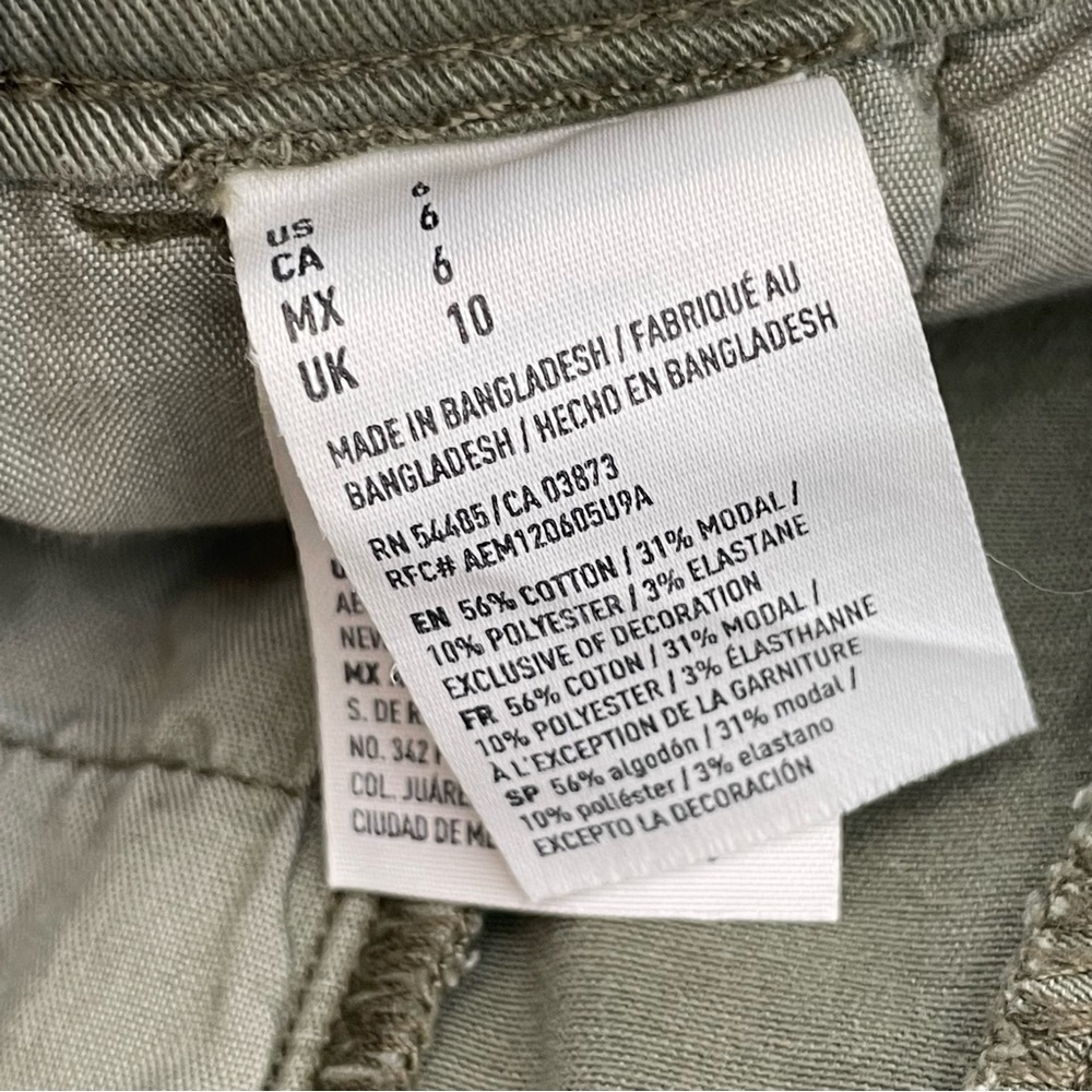 American Eagle Shorts Women Size 6‎ Military Green Super Stretch X Summer Casual - Picture 6 of 9